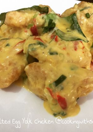 Foto resep Salted Egg Yolk Chicken | Ayam Saus Telur Asin