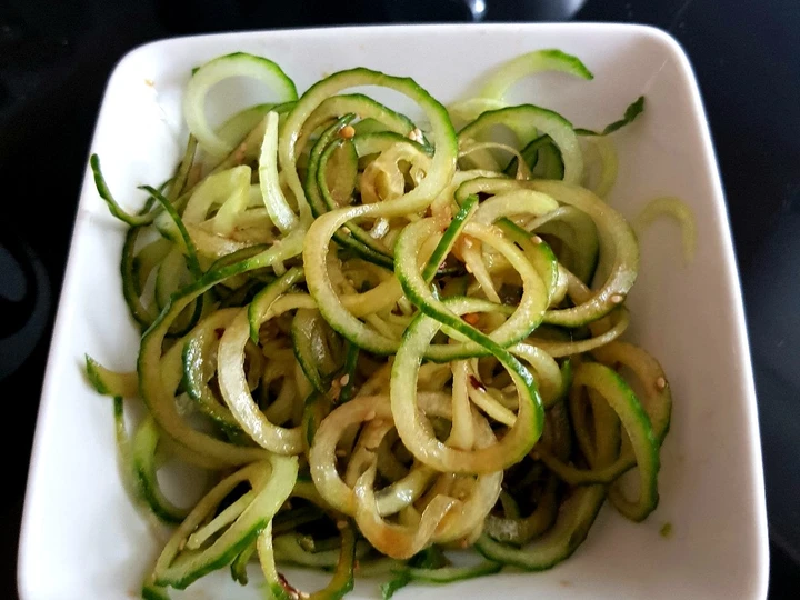 Simple Way Make Recipe Asian Spicy Cucumber Sesame Salad that is Perfect, Appealing}