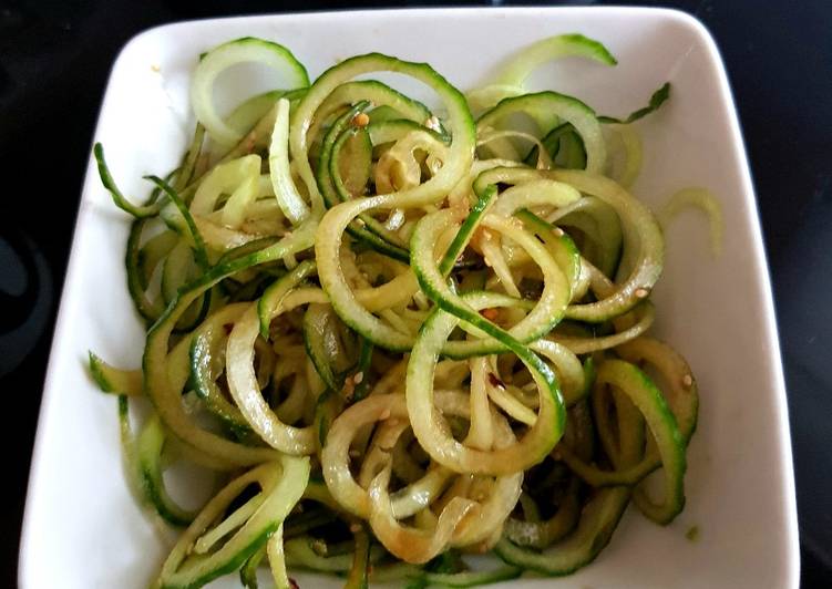 Recipe of Super Quick Homemade Asian Spicy Cucumber Sesame Salad