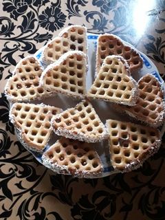 Una foto de Waffles relleno de manjar❤