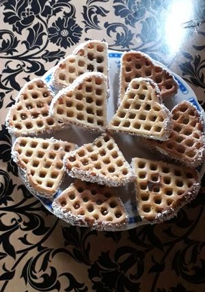 Una foto de Waffles relleno de manjar❤
