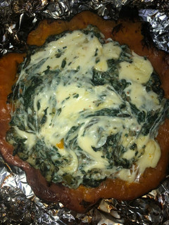 Una foto de Zapallo relleno al horno 😋😋