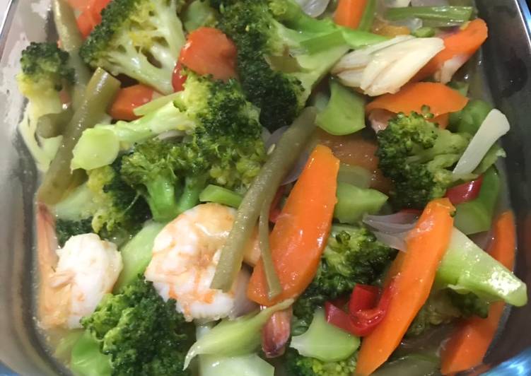 Cara Gampang Membuat Cah brokoli udang Anti Gagal