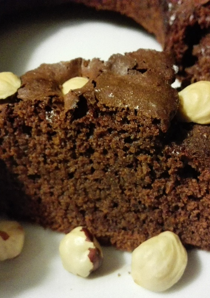 Una foto de Mi bizcochón de chocolate, café y avellanas!