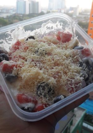 Foto resep Salad buah simple