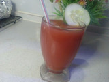 Watermelon cucumber apple combo drink