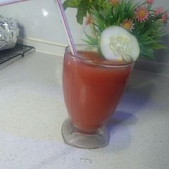 A picture of Watermelon cucumber apple combo drink.
