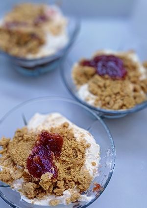 Φωτογραφία της συνταγής Cheesecake στο ποτήρι χωρίς ζάχαρη σε 5 λεπτά