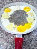 Omelette aux camembert et graines de chia
