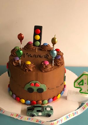 A picture of Eggless Chocolate Cake.