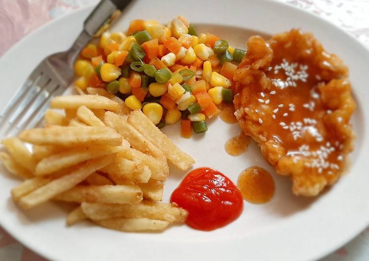 Resep Chicken Steak Crispy 🍗, Bisa Manjain Lidah