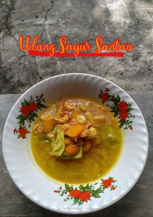 Foto resep Udang sayur santan