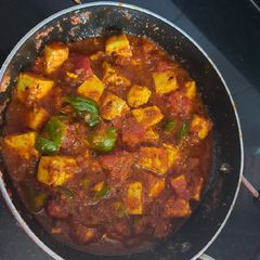 A picture of Kadai paneer (jain).