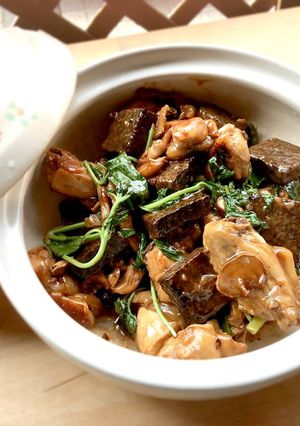 安萱下課後_快炒店人氣料理_三杯雞 的食譜成品照片