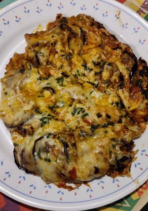 Una foto de Berenjenas con pollo al estilo italo-mediterráneo