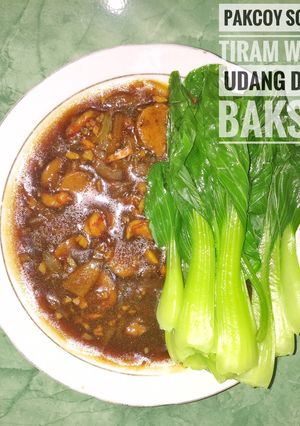 Foto resep 07. pakcoy saos tiram with bakso dan udang