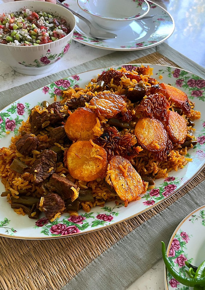 عکسی از دستور لوبیا پلو