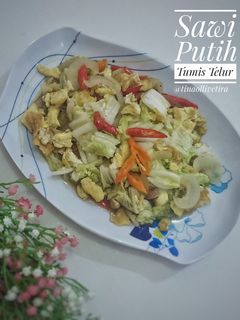 Foto resep Sawi Putih Tumis Telur