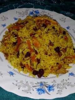 عکسی از دستور هویج پلو با مرغ