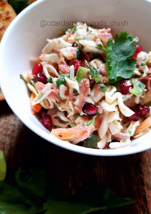 A picture of Light creamy Mexican Coleslaw.