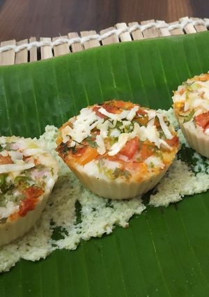A picture of Baked Cheese Uttapam Muffins.