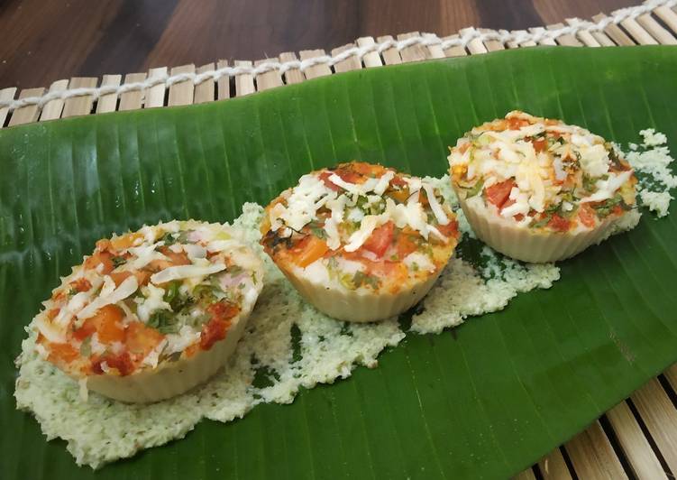 Baked Cheese Uttapam Muffins