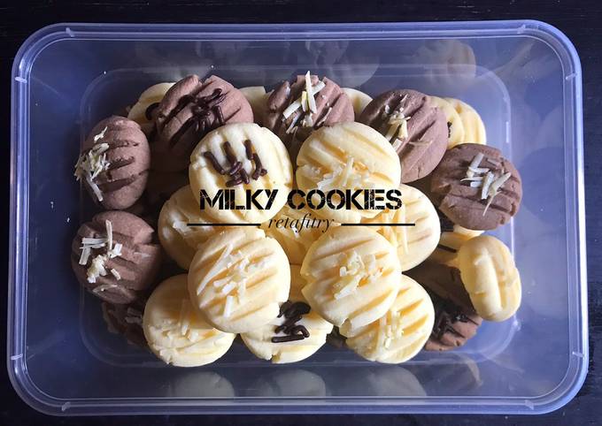 Langkah Mudah untuk Menyiapkan Milky cookies Anti Gagal