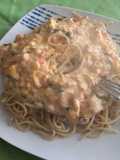 Salsa de queso crema con fideos