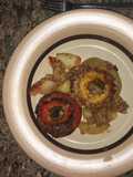 Stuffed peppers and tomato