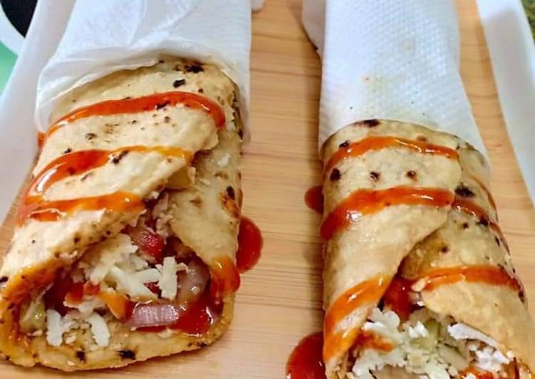 Steps to Prepare Favorite Veg paneer salad Frankie