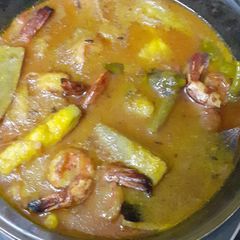 A picture of Topiocar curry with chingri.