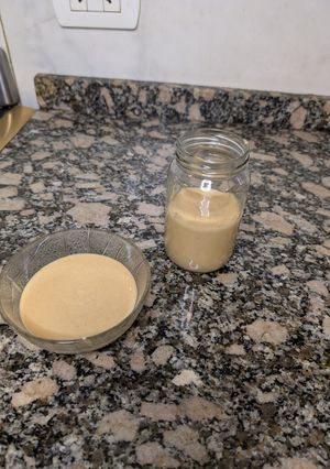 Una foto de Mantequilla de maní casera