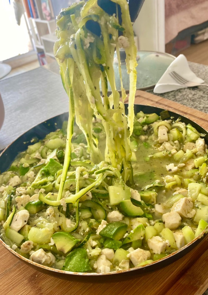 Una foto de Zucchini con tofu