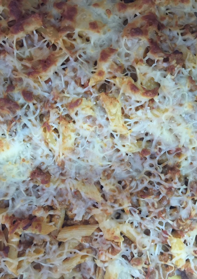 Una foto de Macarrones carne y chorizo