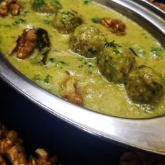 Walnut soya kofta gravy A picture of Walnut soya kofta gravy.
