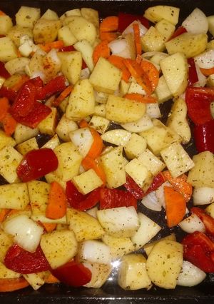 Una foto de Verduras al horno