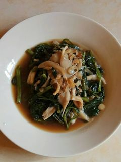 Foto resep Kangkung vs jamur saos tiram
