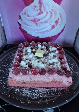 Une photo de Fondant aux biscuits roses de Reims