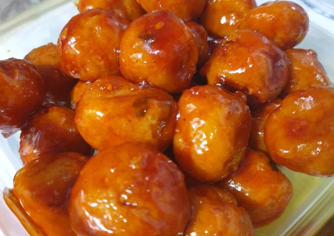 Resep Bola tahu saus pedas manis yang Menggugah Selera