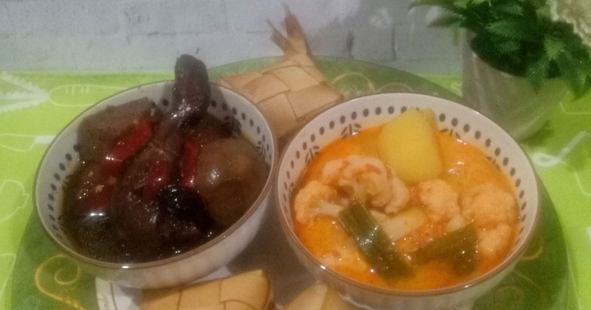 Semur Ayam ketupat Pedas