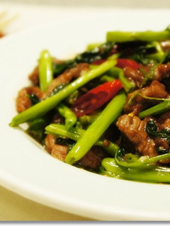 空心菜炒沙茶牛肉 的食譜成品照片