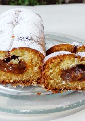 Una foto de Budín de coco y dulce de leche 🥥💕
