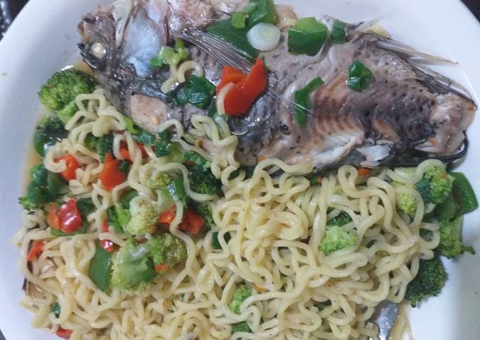 Step-by-Step Guide to Make Super Quick Homemade Noodle broccoli fish pepper soup