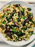 Pasta agli asparagi, cardoncelli e talli d'aglio