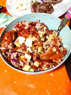 Una foto de Ensalada de pimientos rojos