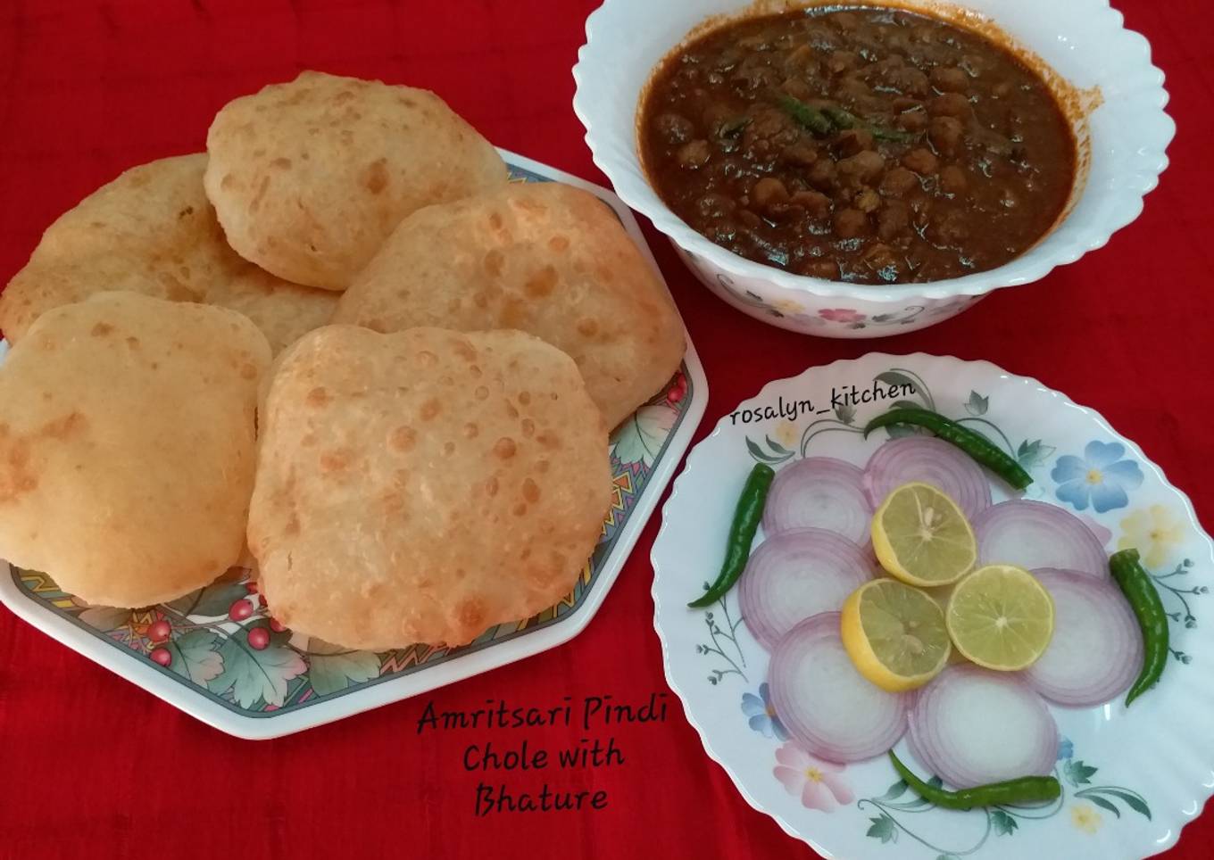 Amritsari Pindi Chole with Bhature