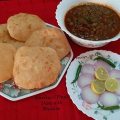 Amritsari Pindi Chole with Bhature A picture of Amritsari Pindi Chole with Bhature.