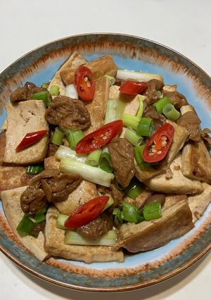 花生麵筋燒豆腐（10分鐘料理） 的食譜成品照片