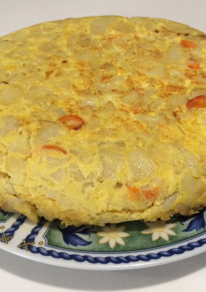 Una foto de Tortilla española con zanahoria