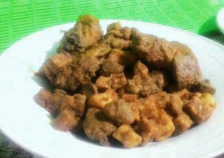 Resep Sambal goreng hati kunyit tahu tempe, Lezat